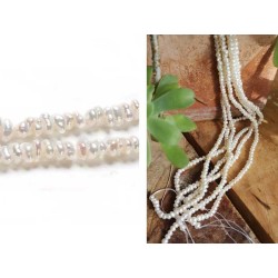 Perles d'eau douce ovales baroques 4x3mm x20