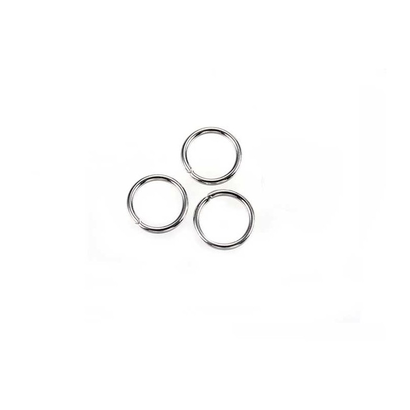 Anneaux ouverts  8x1mm acier inox 304 x 20