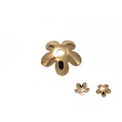 Coupelle 8mm acier inox doré 18K X 20