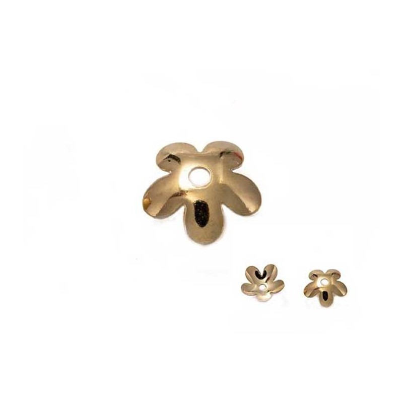 Coupelle 8mm acier inox doré 18K X 20