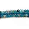 Agate bleu turquoise mix 6mm facettée par 15