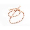 Fil de perles d'eau douce gradées 7 x 8mm pêche - 38cm
