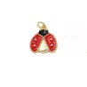Pendentif coccinelle porte bonheur laiton doré 18K