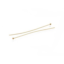 Clous tête boule 60x0,6mm acier inox 304 doré 18k X10