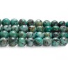 Perles en Jaspe dit "Turquoise Africaine " 8mm