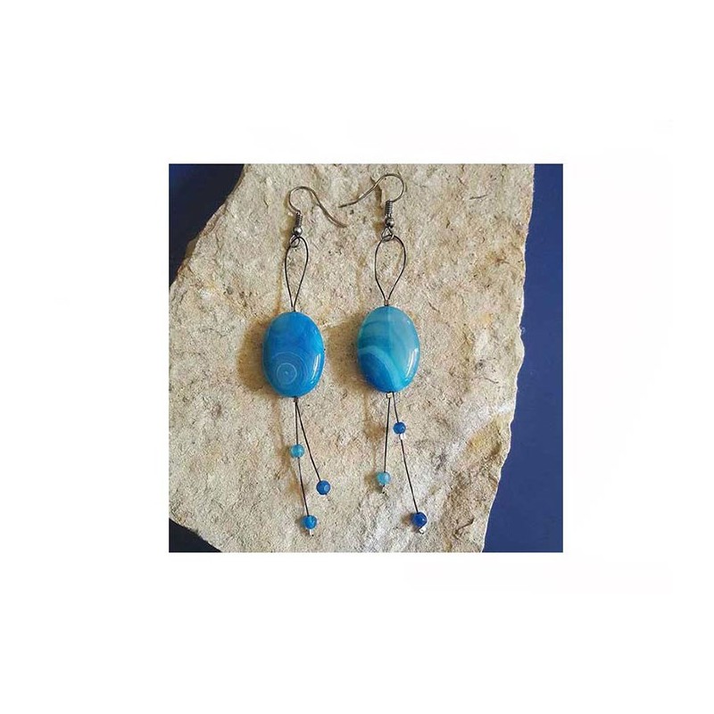 Agate Blue lace 18 x 25mm  X 1