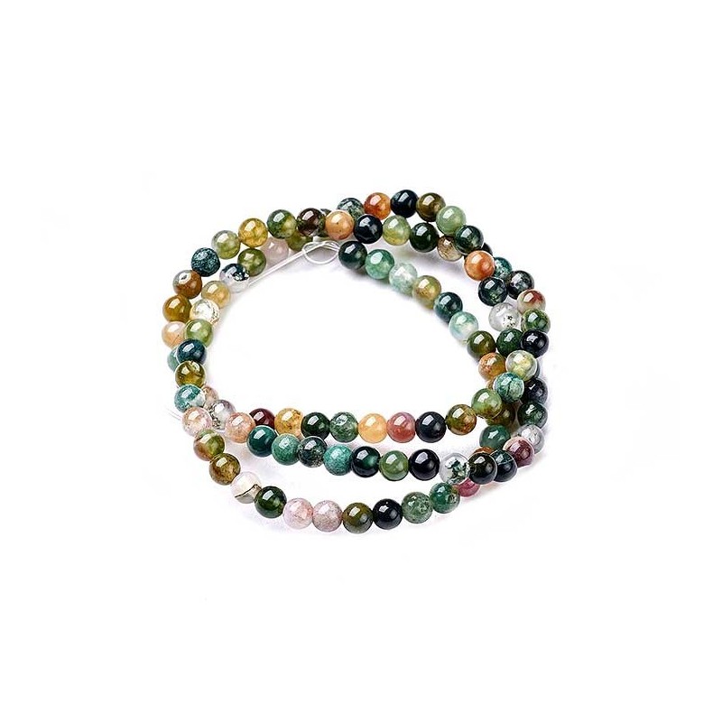 Agate indienne 3mm-fil de 39cm