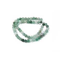 Fil de perles en Aventurine B 6mm Vert mix x 38cm