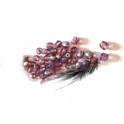 Facettes 4mm ametyst AB x 50