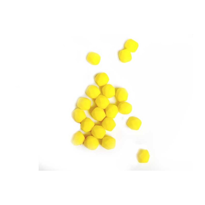 Facettes de Bohême 4mm jaune opaque mat