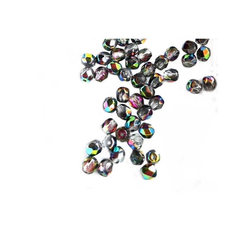 Facettes de Bohême 4mm crystal vitrail