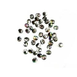 Facettes de Bohême 4mm crystal graphite rainbow