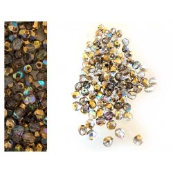 Facettes de Bohême 4mm crystal golden rainbow X 50