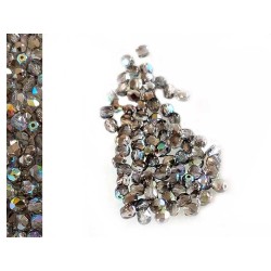 Facettes de Bohême 4mm crystal graphite rainbow
