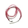 Collier organza 44 cm rouge bordeaux
