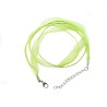 Collier organza 44 cm vert anis