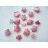Etoile en verre "Oeil de chat" ROSE clair X 3