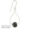 Boucles d'oreilles en Argent sterling 925 boule 10x16mm x 1 paire