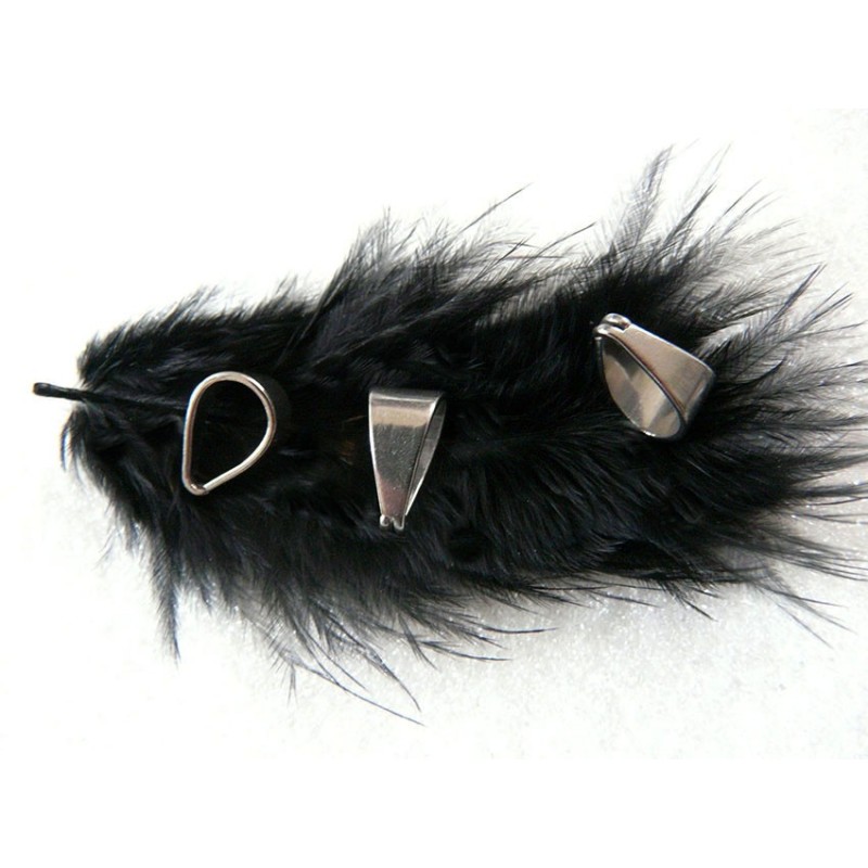 Bélière en acier inoxydable 13 x 7mm ARGENTE X1