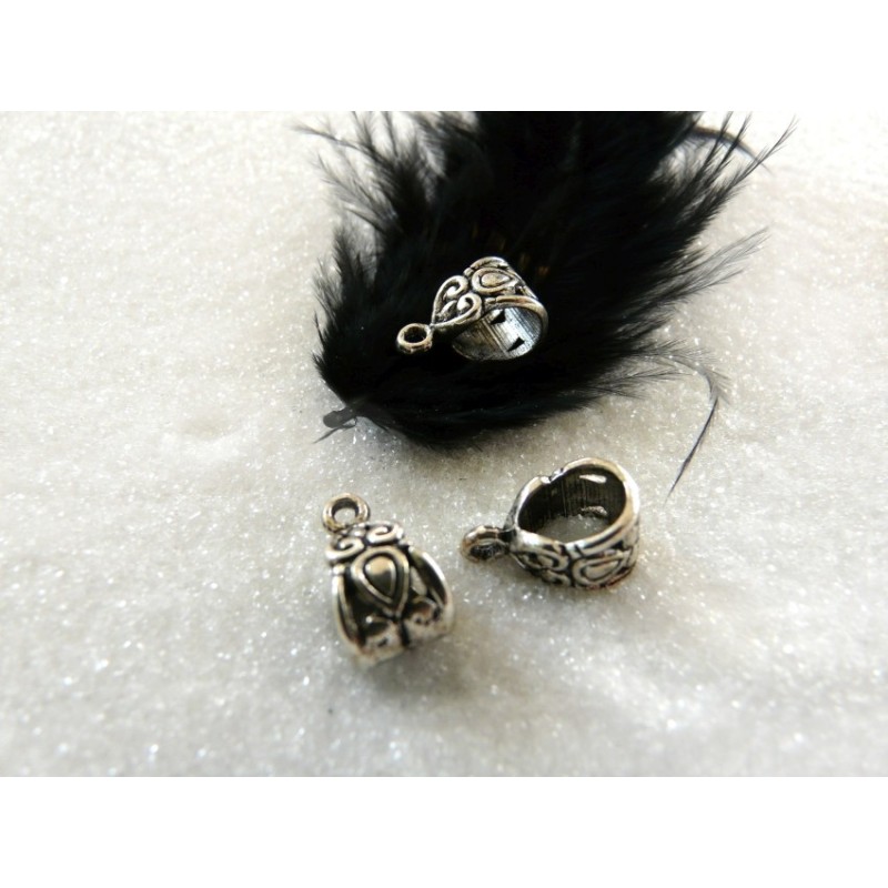 Bélière à suspendre 13 x 7mm ARGENTE X1