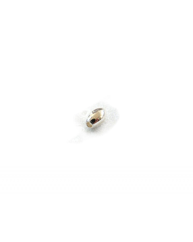 Perle 6mm granitée en argent 925 X1