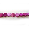 Fleur en nacre 14mm rose fuschia x 3