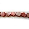Fleur en nacre 14mm rouge x 3