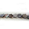 Fleur en nacre 14mm gris noir x 3