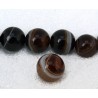 Agate miracle lisse 20mm Grade AAA brun-beige 