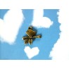 Breloque oiseau sur sa branche bronze x1 ou par 10