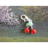 Breloque à mousqueton cerises  29x16mm x1