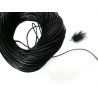 Cordon cuir de vachette Noir 1.5mm x 2 Mètres ou plus d'un seul tenant