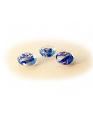 Audrey SeR:  3 perles en verre de Murano                                                               n° 4 - 1x14 mm