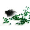 Toupies en cristal de Bohême 4mm VERT - Green Bottle AB x 25