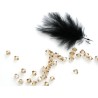 Toupies en cristal de Bohême 4mm  Cristal Honey par 25