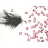 Toupies 4mm ROSE  - White Opal lilas x 25
