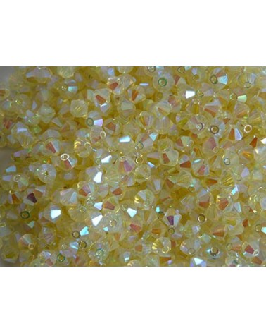 Toupies  en cristal de Bohême 4mm BLANC- White opal AB2X par 25