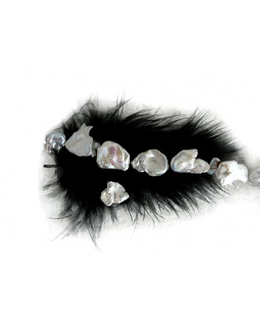 Perles de nacre baroque Keshi Blanc 12-25mm par 3 