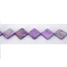 Losange nacré violet AB 15 X 15mm x 5 ou 1 rang