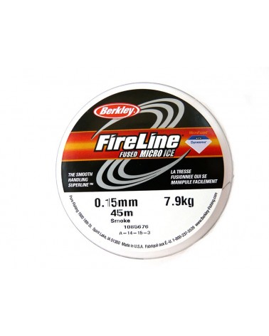 Fil Fireline 0.15mm (8LB) nylon tressé SMOKE x 45M