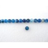 Agate bleu 6mm mix lisse par 15