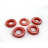 Anneau percé 15mm  rouge X 1