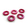 Anneau percé nacré 15mm rose fuchsia  X 1