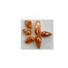 Perles baroques d'eau douce ORANGE x 5