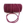 Cuir tressé 3mm prune violette  x 50CM