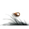 Fermoir mousqueton laiton 12x7mm  cuivré X 1 ou par 10
