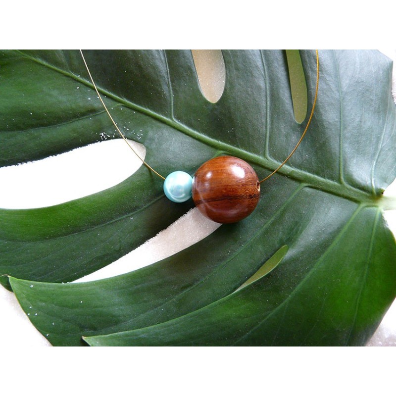 Bayong grosse perle bois exotique 25mm X 1