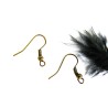 Crochets d'oreilles boule 18.5mm bronze x 6 