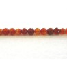 Agate facettée 8mm rouge- Mandchourie  x 10 ou par 1 rang