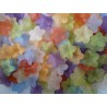 Fleurs givrées 18 x 5.5mm  mélangées x 20